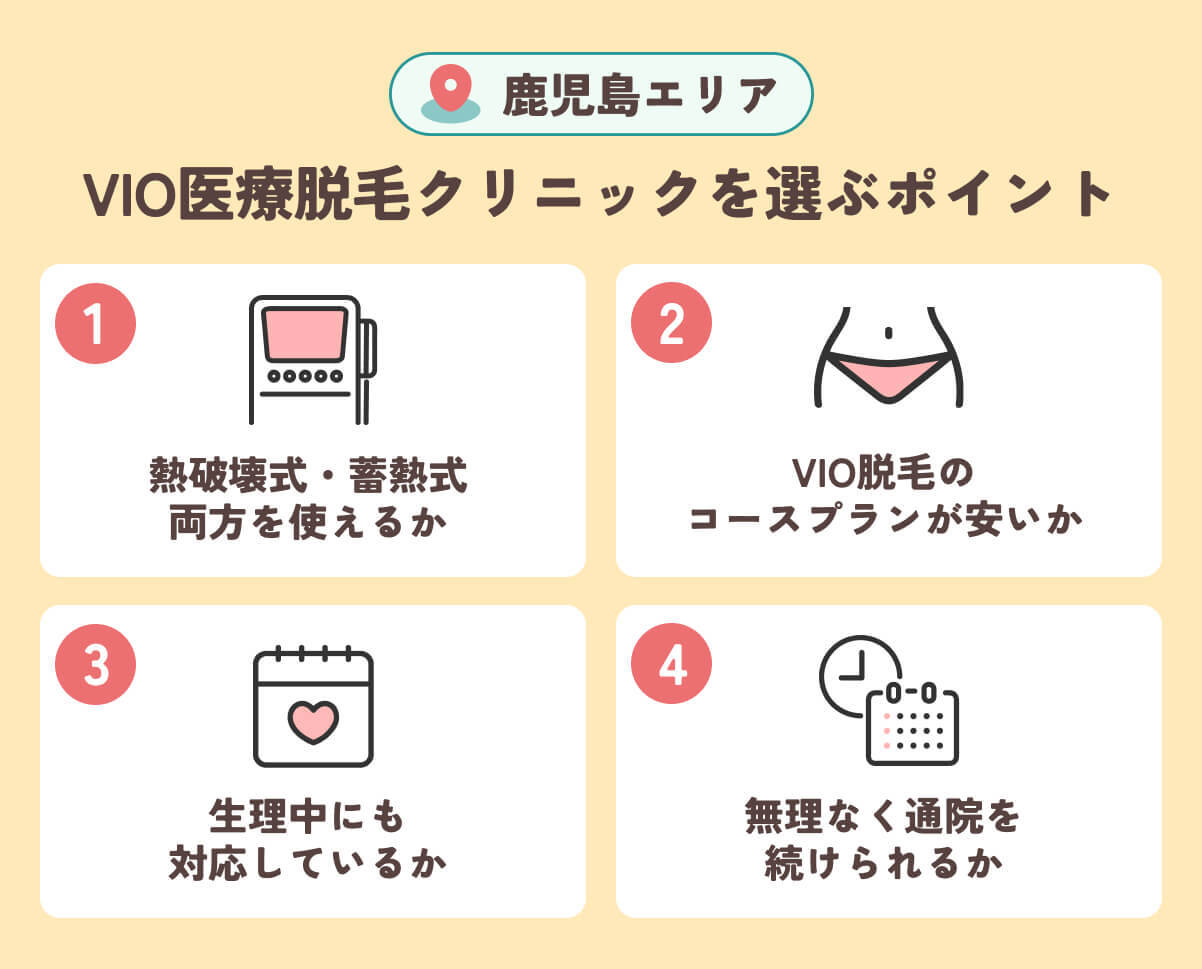 鹿児島のVIO医療脱毛クリニックの選び方